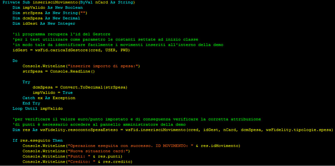 Vb.net procedure example